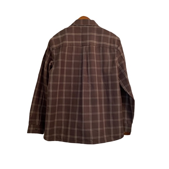 Club Monaco Men’s Work Shirt Cotton Blend Windowpane Military Olive Color Size S - Picture 10 of 10